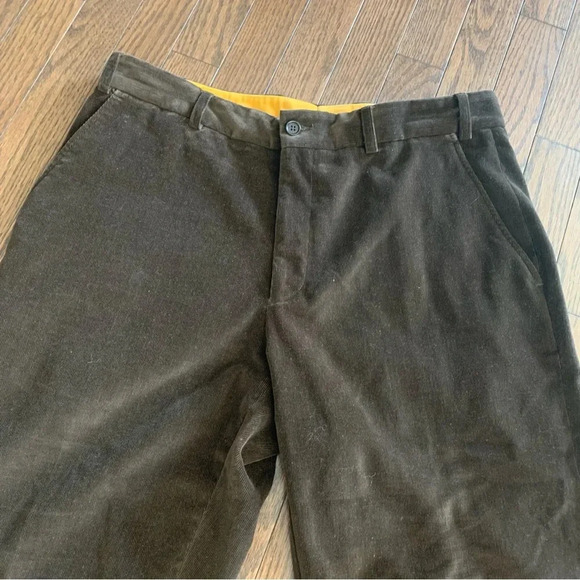Paul & Shark  Yachting Brown Tapered Leg Corduroy Cotton Trousers Size 34 USA - Picture 8 of 16